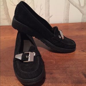 Stuart Weitzman Suede Leather Wedge Loafer 6.5